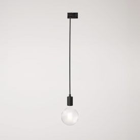 Ceiling lamp with metal rail