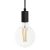 Suspended lamp with textile cable and monochrome metal details - Made in Italy - Bulb included