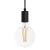  Hanging lamp with textile cable and monochrome metal details - Made in Italy - Bulb included