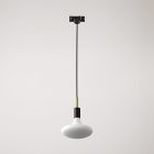 Rail-mounted pendant lamp with 7 cm cable clamp