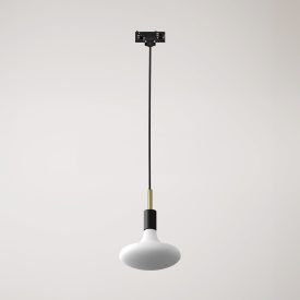 Rail-mounted pendant lamp with 7 cm cable clamp
