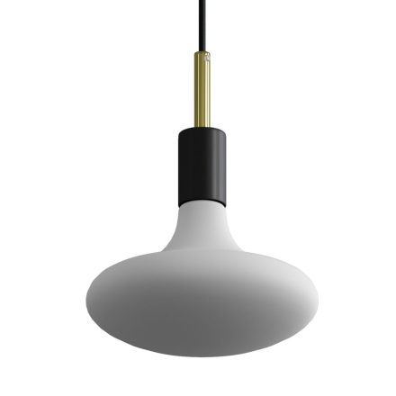 Suspended lamp with textile cable, metal details and 7 cm cable clamp - Made in Italy - Bulb included