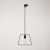Suspended lamp with Duedì shade Rail base