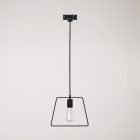Suspended lamp with Duedì shade Rail base