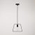 Suspended lamp with Duedì shade Rail base
