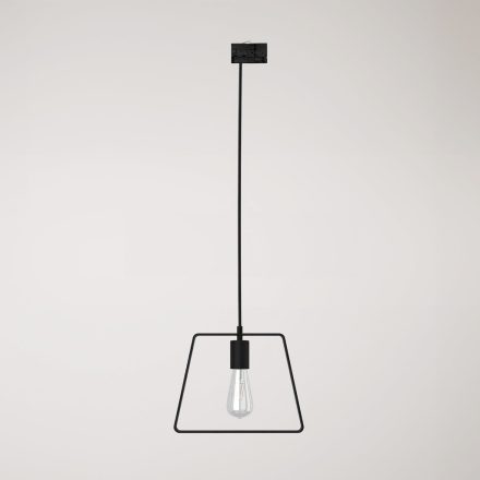 Suspended lamp with Duedì shade Rail base