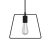 Suspended lamp with textile cable, Duedì Base lampshade and metal details - Made in Italy - Bulb included
