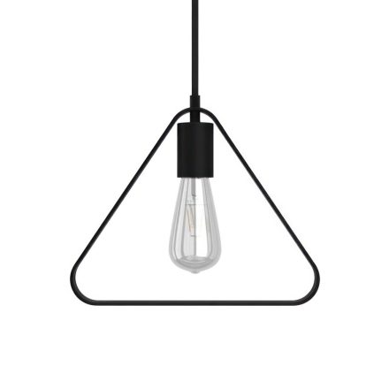 Suspended lamp with textile cable, Duedì Apex lampshade and metal details - Made in Italy - Bulb included
