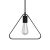 Suspended lamp with textile cable, Duedì Apex lampshade and metal details - Made in Italy - Bulb included