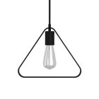 Suspended lamp with textile cable, Duedì Apex lampshade and metal details - Made in Italy - Bulb included