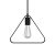 Hanging lamp with textile cable, Duedì Apex lampshade and metal details - Made in Italy - Bulb included