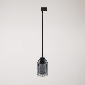 Ghostbell pendant lamp with shade for rail