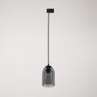 Ghostbell pendant lamp with shade for rail
