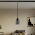 Ghostbell pendant lamp with shade for rail