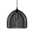  Hanging lamp with textile cable, Ghostbell XL lampshade and metal details - Made in Italy - Including bulb