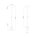 Esse14 pendant lamp with S14d socket