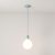 Suspended lamp with textile cable and colored porcelain details - Made in Italy - Bulb included