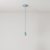 Suspended lamp with textile cable and colored porcelain details - Made in Italy - Bulb included