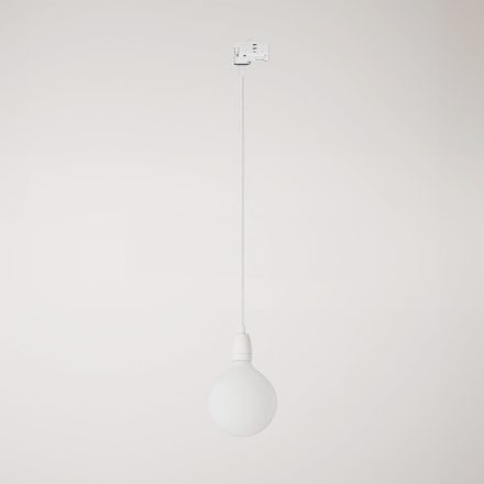 Rail-mounted lamp with colored porcelain coating
