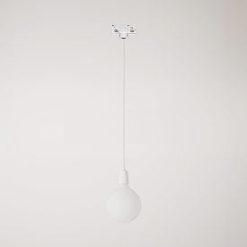 Rail-mounted lamp with colored porcelain coating
