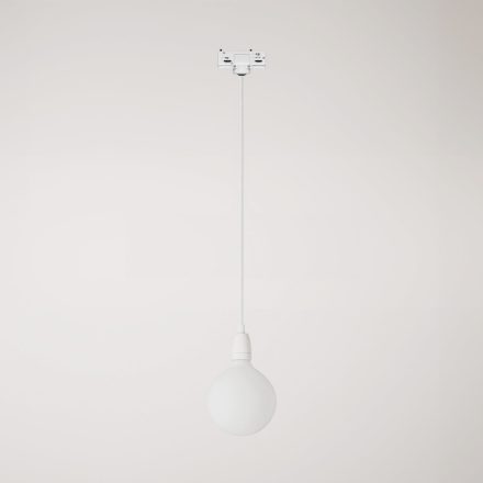 Rail-mounted lamp with colored porcelain coating