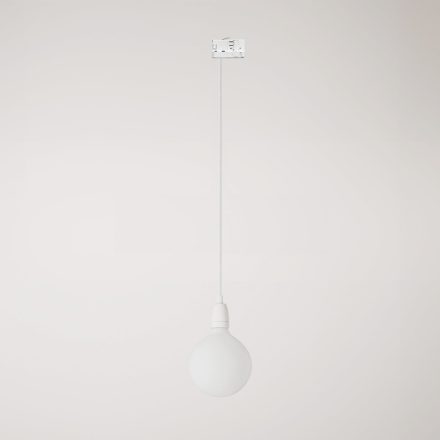 Rail-mounted lamp with colored porcelain coating