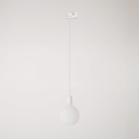 Rail-mounted lamp with colored porcelain coating