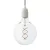 Suspended lamp with twisted textile cables and white porcelain details - Made in Italy - Bulb included