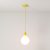 Suspended lamp with textile cable and colored porcelain details - Made in Italy - Bulb included