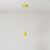 Suspended lamp with textile cable and colored porcelain details - Made in Italy - Bulb included