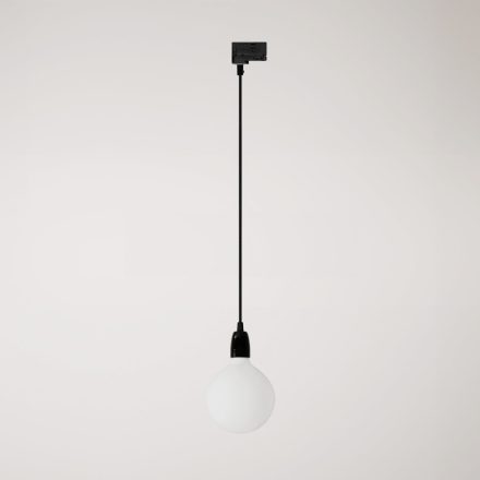 Rail-mounted lamp with colored porcelain coating
