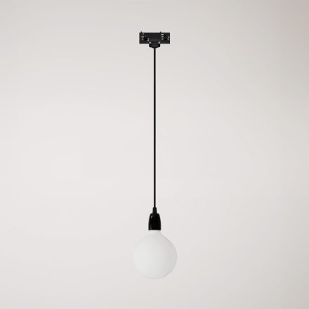 Rail-mounted lamp with colored porcelain coating