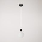 Rail-mounted lamp with colored porcelain coating