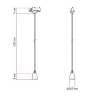 Rail-mounted lamp with colored porcelain coating