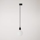 Rail-mounted lamp with colored porcelain coating