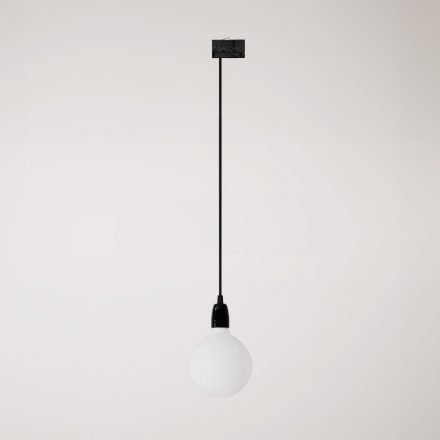 Rail-mounted lamp with colored porcelain coating