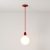Suspended lamp with textile cable and colored porcelain details - Made in Italy - Bulb included