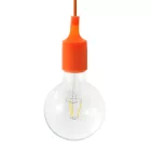  Suspended lamp with textile cable and silicone details - Made in Italy - With bulb included