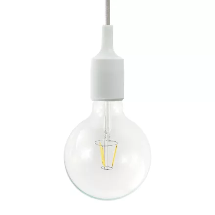  Suspended lamp with textile cable and silicone details - Made in Italy - With bulb included