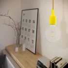  Suspended lamp with textile cable and silicone details - Made in Italy - With bulb included