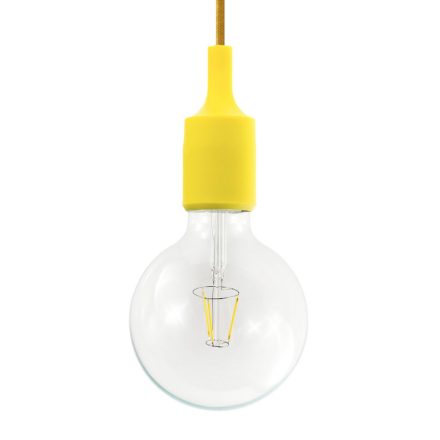  Hanging lamp with textile cable and silicone details - Made in Italy - Bulb included
