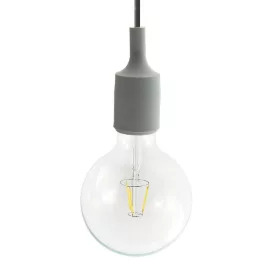    Suspended lamp with textile cable and silicone details - Made in Italy - With bulb included