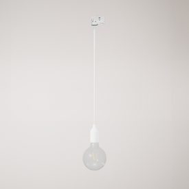 Silicone track pendant lamp with textile cable