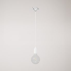 Silicone track pendant lamp with textile cable