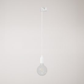 Silicone track pendant lamp with textile cable