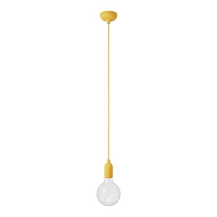  Colorful silicone hanging lamp with fabric cable