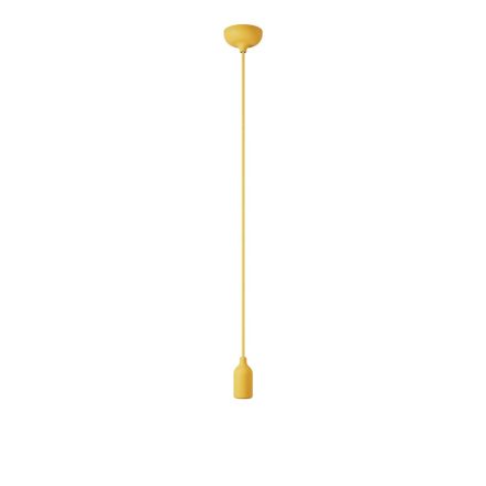  Colorful silicone hanging lamp with fabric cable