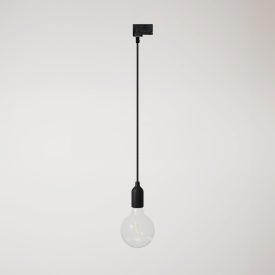 Silicone track pendant lamp with textile cable