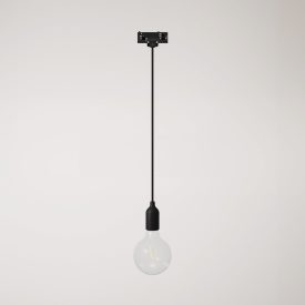 Silicone track pendant lamp with textile cable