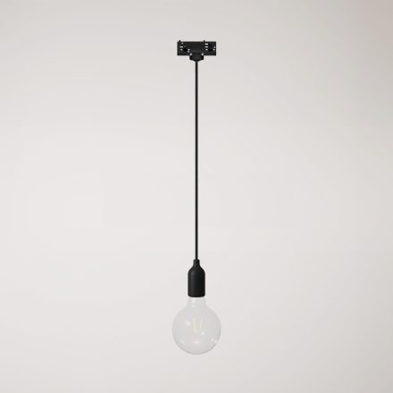Silicone track pendant lamp with textile cable